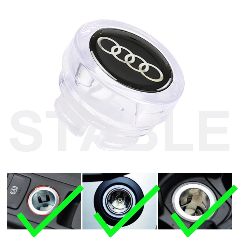 حار ABS سيارة ولاعة السجائر غطاء غبار الغبار غطاء التوصيل لأودي كواترو سلاين A3 A4 A6 A5 Q5 A1 Q7 Q3 Q2 Q8 A7 A8 TT S1 SQ