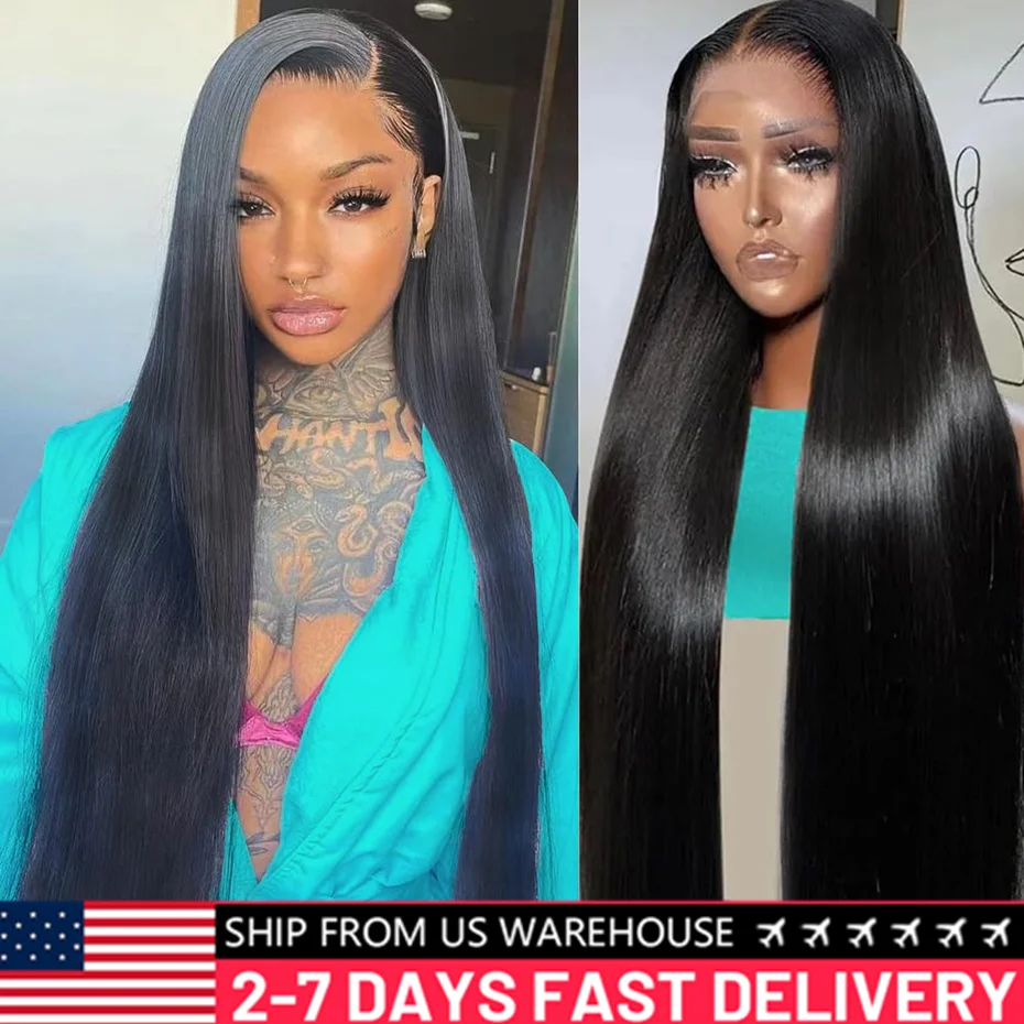 Straight Lace Frontal Wig Human Hair Wigs 13x4 13x6 HD Transparent Lace Front Wigs Pre Plucked Brazilian Cheap Lace Wigs On Sale