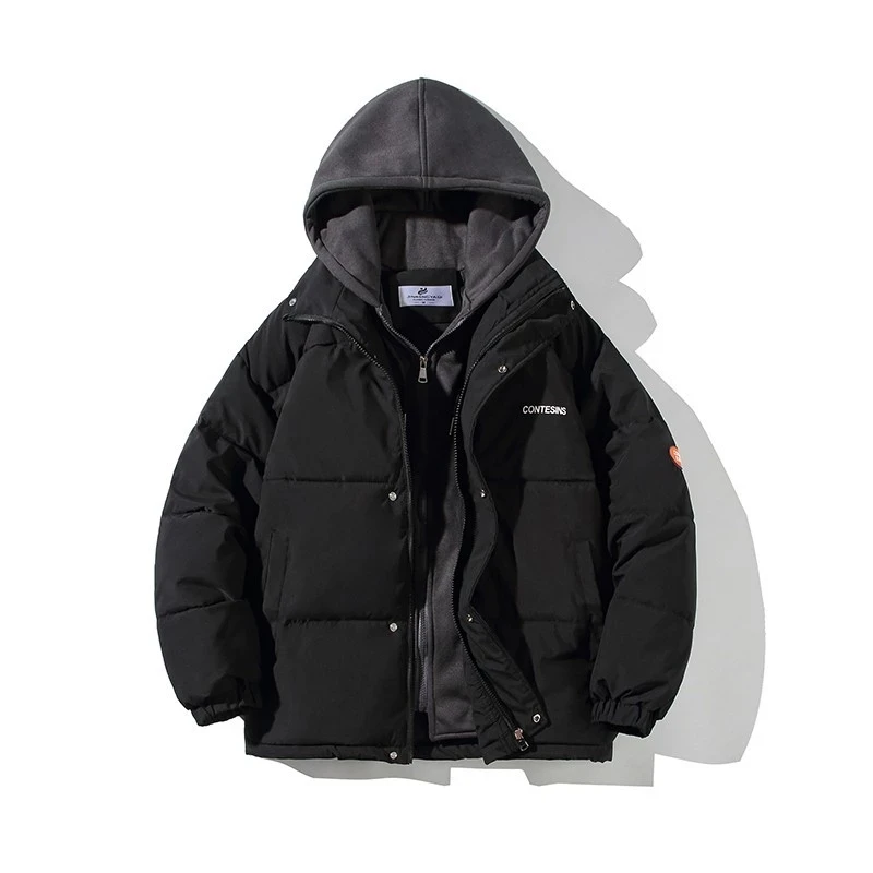 Student frauen Winter Oversize Jacke Unten Baumwolle Gefütterte Mantel Weibliche Lose Beiläufige Mantel Weibliche Mode Mit Kapuze Kurze Parkas