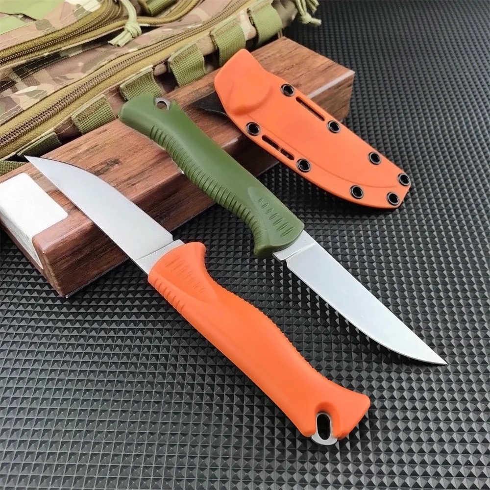 

Нож с фиксированным лезвием для пеших прогулок и выживания — уличный нож BM 15505, легкая нейлоновая ручка с ножнами для кемпинга, EDC инструмент