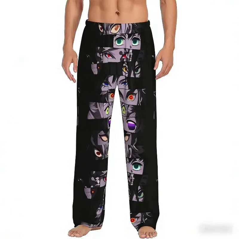 

2026 Latest Anime Demon Slayer Series Quick Drying Men's Cosplay Clothing Printed Casual Running Sports Pants