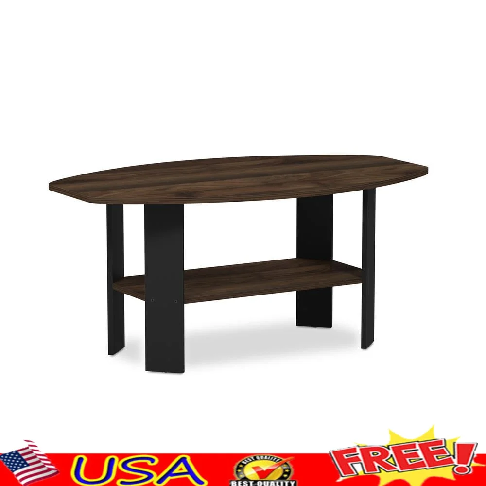 

Engineered Wood Coffee Table Compact Design Indoor Use Recycled Materials Durable UV Resistant Rounded Corners Stylish Furniture