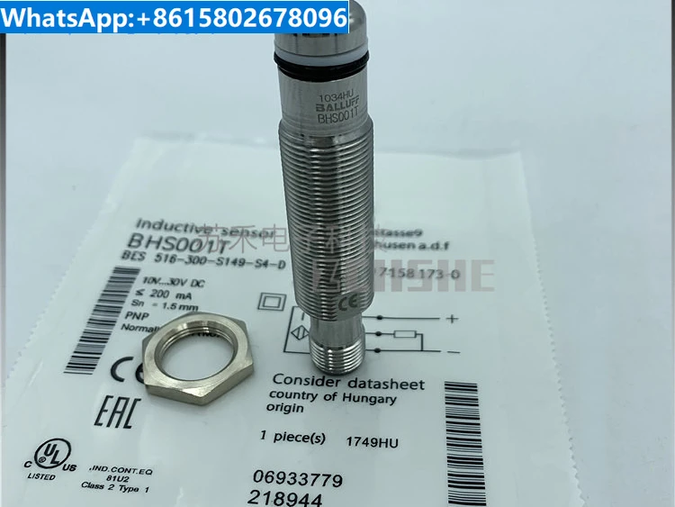 

BHS001T High Voltage Resistant BES 516-300-S149-S4-D M16x73mm DC PNP Normally Open Sensor