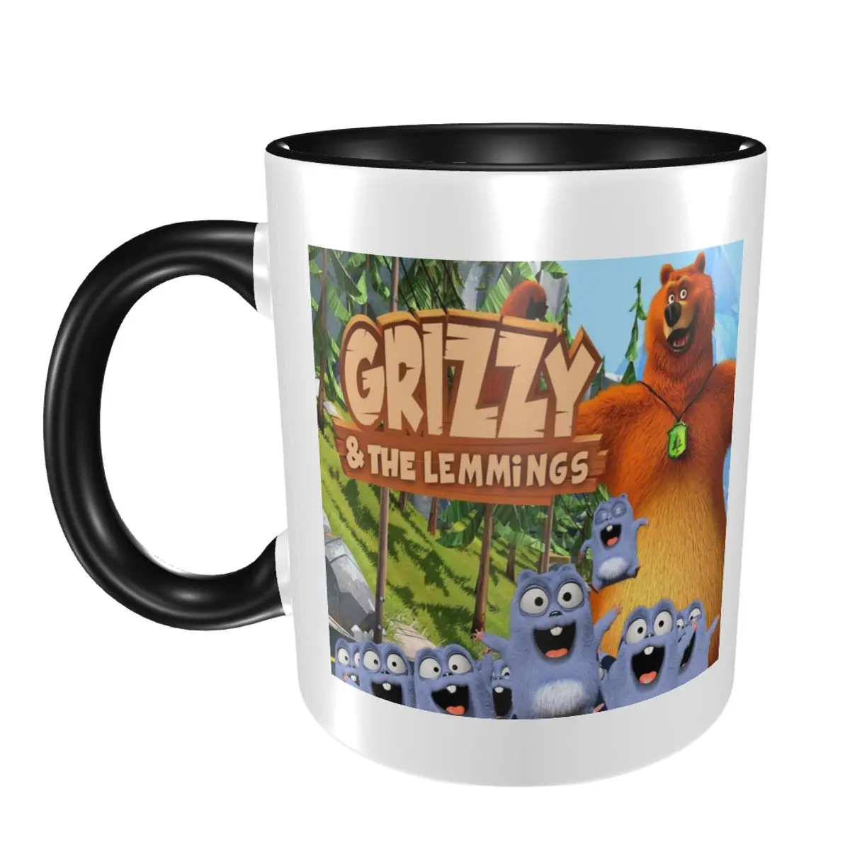 Grizzy And The Lemmings Mug Funny Ceramic Coffee Cups Tea Mugs Milk Cup Drinkware Gift for Woman Man