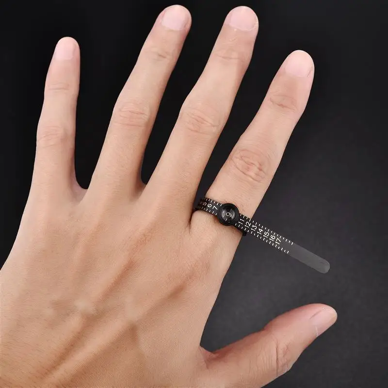 Ring Sizer Measure With Magnifier Finger Gauge Genuine Tester Finger Coil Ring Sizing Tool UK/US/EU/JP Size Measure Ring Sizer