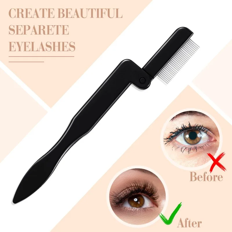 Eyelash Curlers with Comb Eyebrow Brush Kit for Women Lash Curler Eyelash Comb Seperator Mascara Brushes Eyebrow Brush
