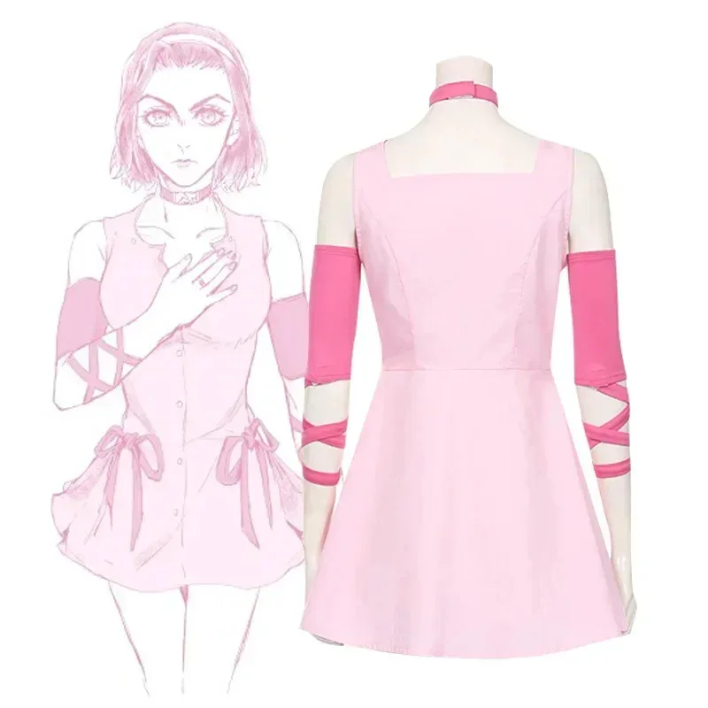 

Cy2025 Pink Anime JoJo's Bizarre Adventure Uniform New Sugimoto Reimi Cosplay Costume Dress Halloween Christmas Carnival dhuu3