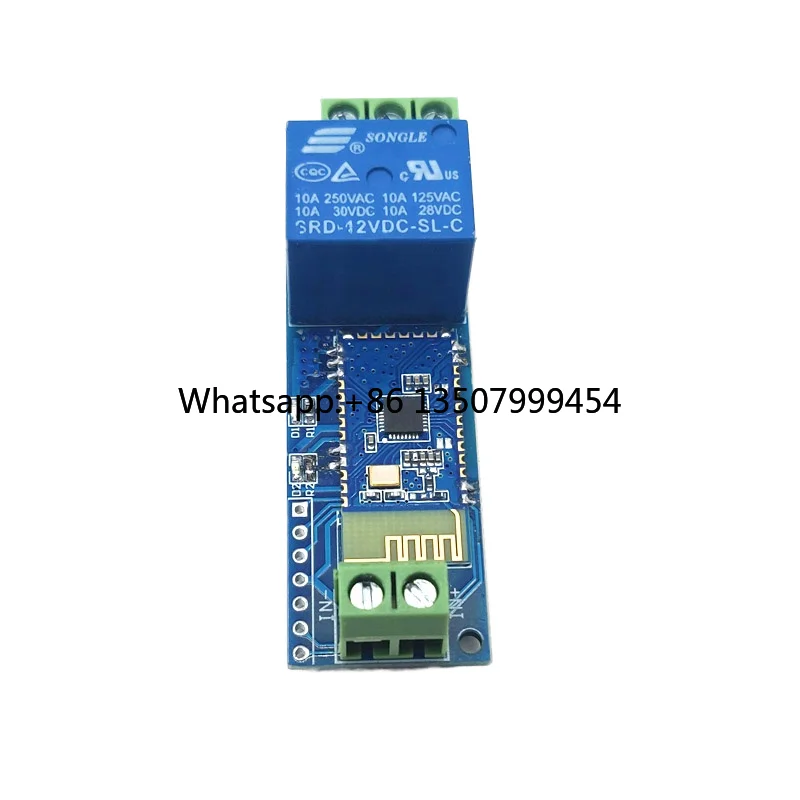 Taidacent Miniature Single Channel 12V 10A BLE Relay Switch Module High Power Mobile Phone BLE Remote Control IoT