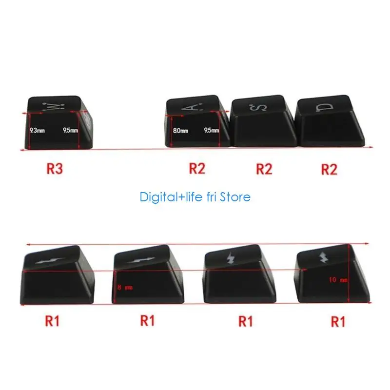 E06D Durable Keycaps Wear-resistant Keycaps DIY Office and Gaming Mx 6