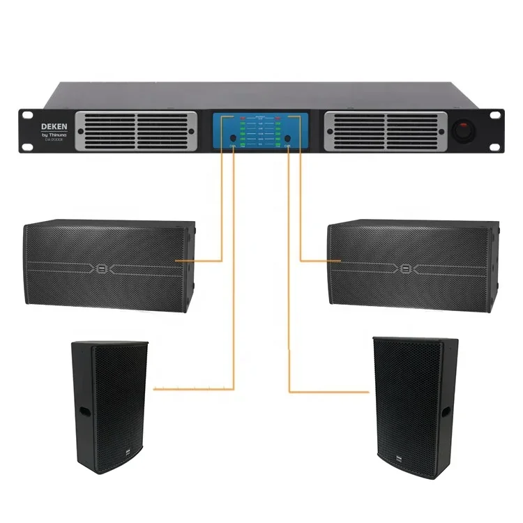 

DEKEN DA-41300E Professional 2 ohm 3000W*4 Channel Audio Class D Digital Power Amplifier for Stage dj Sound Equipment