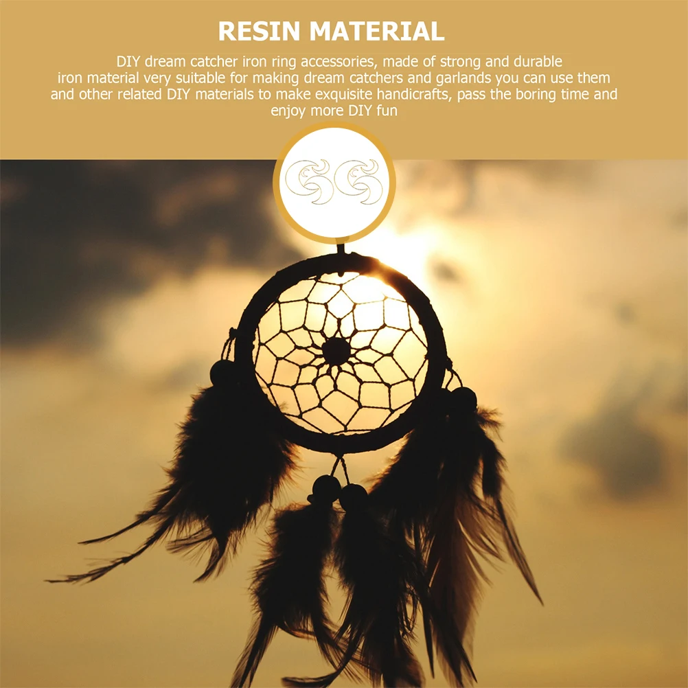 

8 Pcs Wreath Dream Catcher Material Dreamcatcher Craft Hoops Iron Crafts Metal