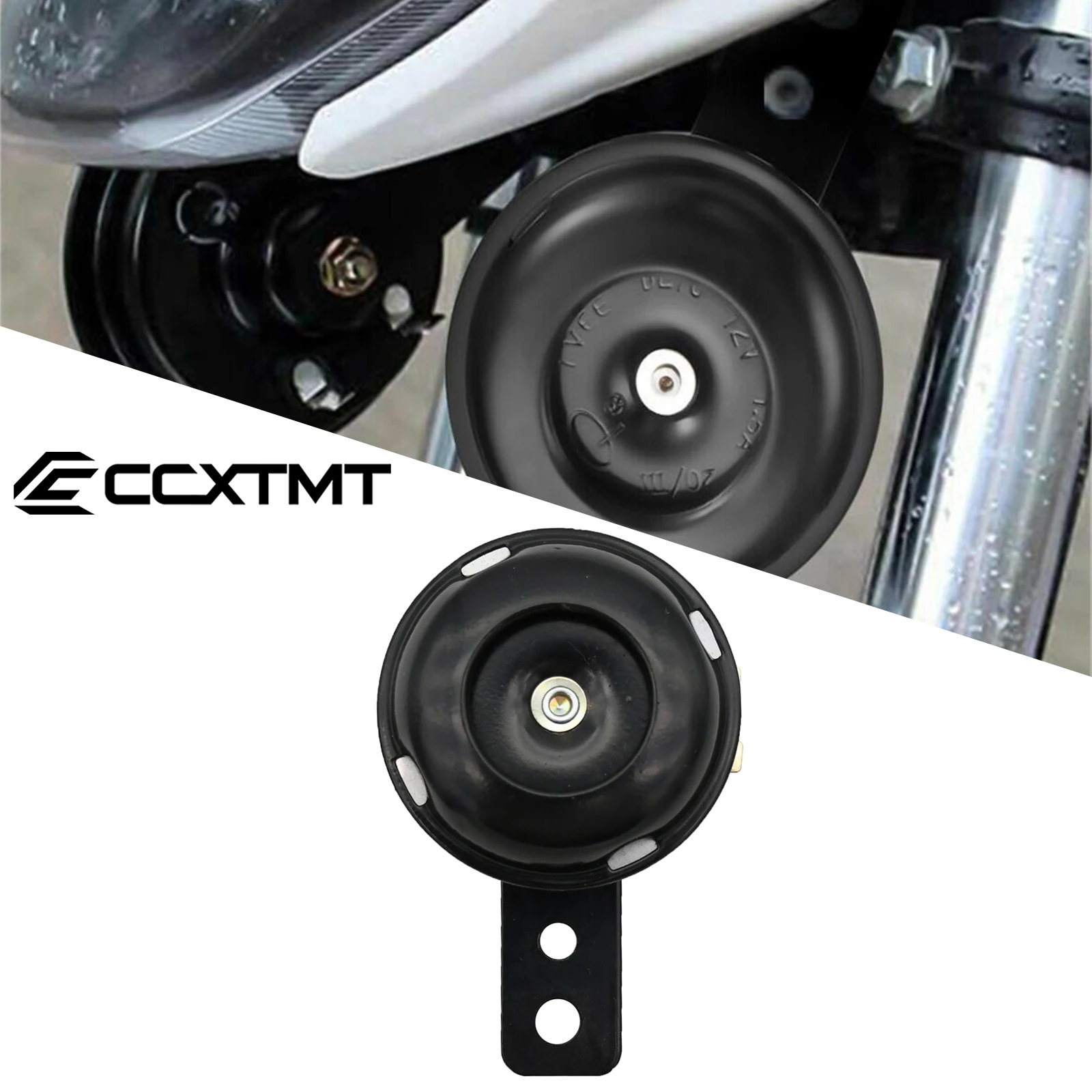 Bocina eléctrica para motocicleta, altavoz redondo resistente al agua de 12V y 105dB, bocina eléctrica fuerte para KTM, Honda, Yamaha, Kawasaki, Dirt Bike, Universal