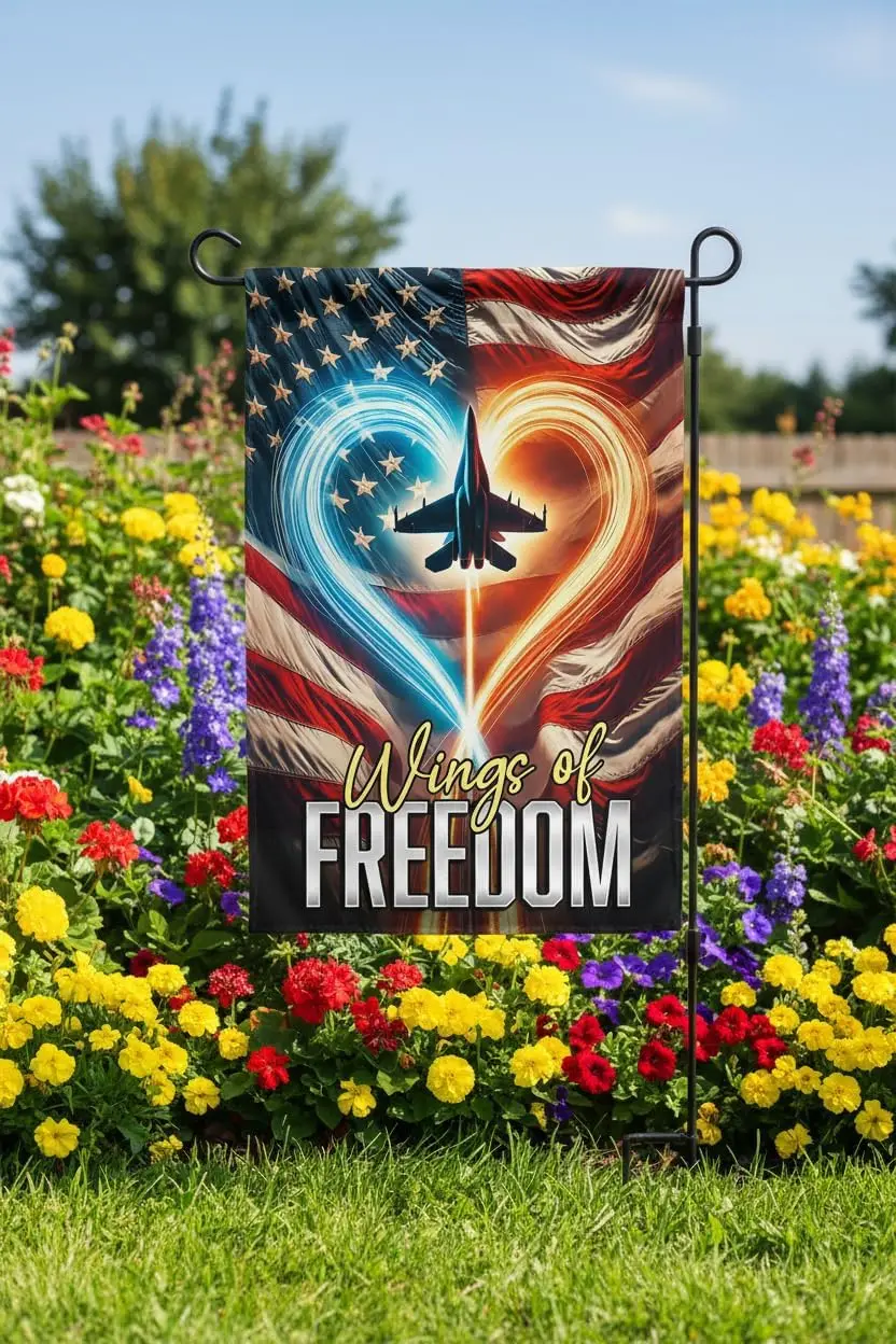 Air Force Garden Flag 12x18 Inch - Double Sided US Military Jet 