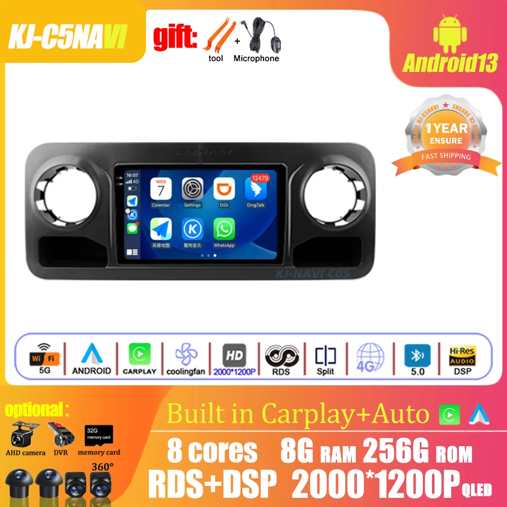 

9 inch android 13 For Benz Sprinter 2018-2022 Car Radio Multimedia Video Player Navigation stereo GPS No 2din dvd wireless auto