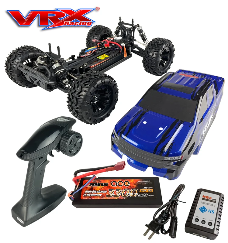 VRX Racing RC Car 1/10 Scale Remote Control RC Car 4WD Electric Brushless RC Truck W/Lipo Battery and Charger RH1013 High Speed