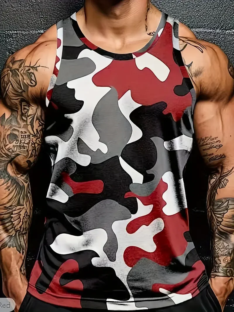 Regatas camufladas masculinas - Summer Gym Clothing avaliação e preço