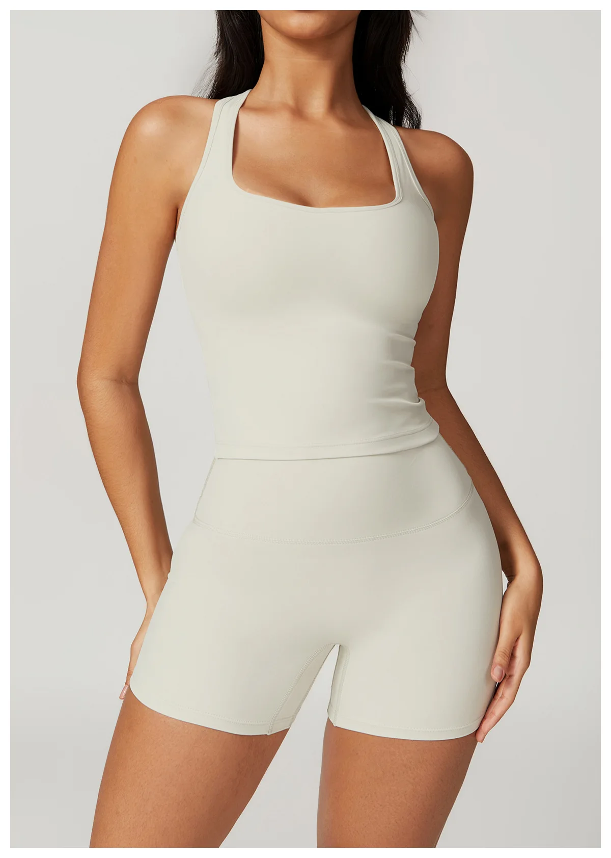 Hearuisavy Sommer Stoßfestes Yoga-Top Lauf-Tanktop für Damen Fitness Schnelltrocknende Trainingsweste Ärmelloses Sport-Top für Frauen – Detail 31