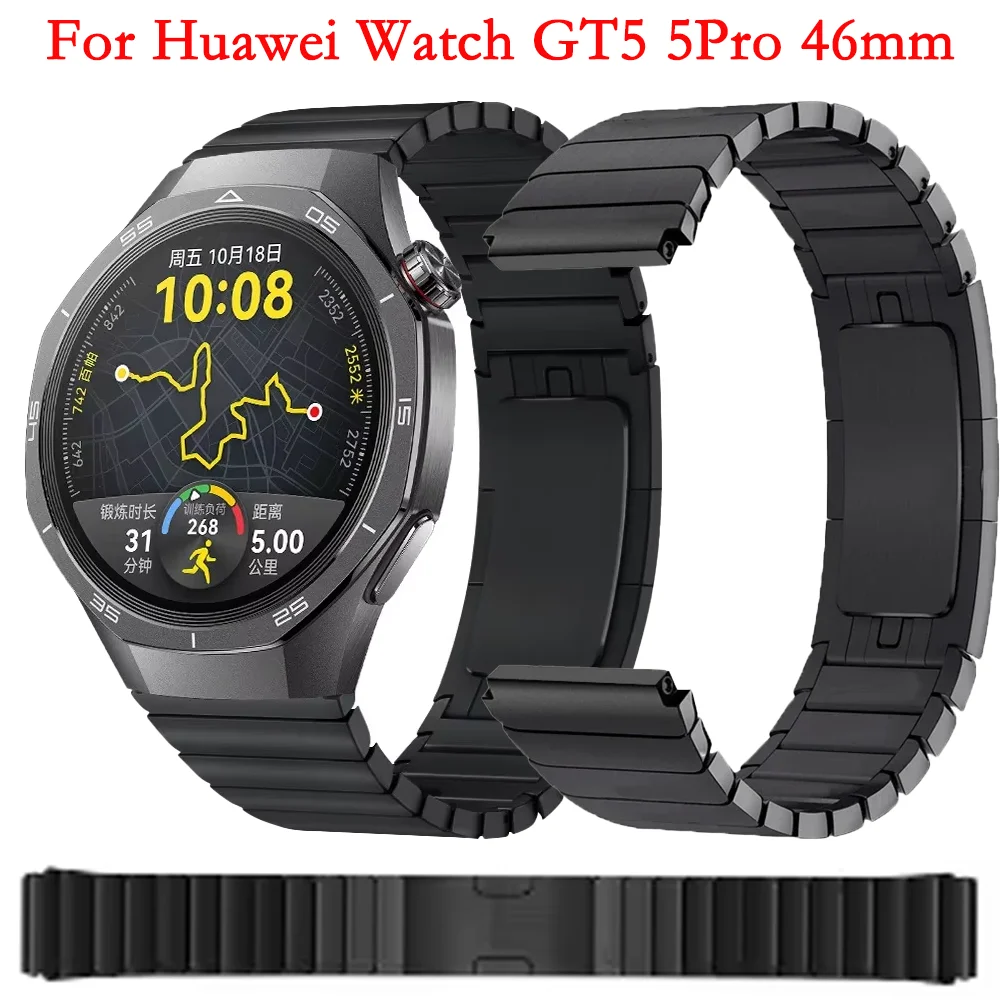 

22mm Metal Strap for Huawei Watch GT5 5Pro 46mm Stainless Steel Wristband for Huawei Watch 3 4 4Pro GT 5 4 3 2 2e Bracelet Belt