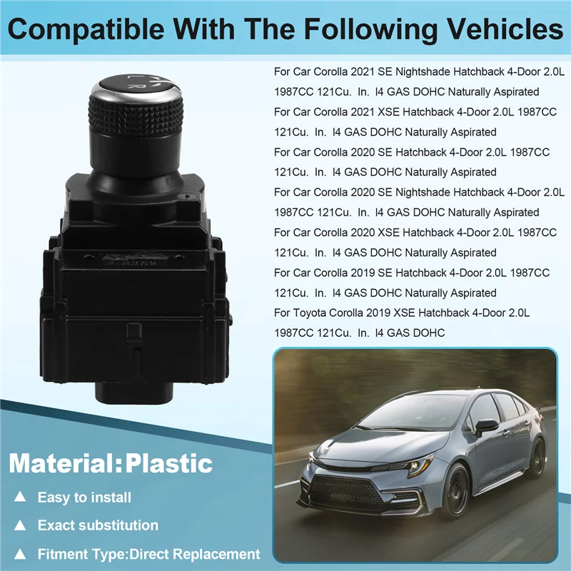 

A65P-84872-02300 Car Exterior Rear Mirror Control Switch For Toyota Corolla SE XSE Hatchback 2019-2021 8487202300