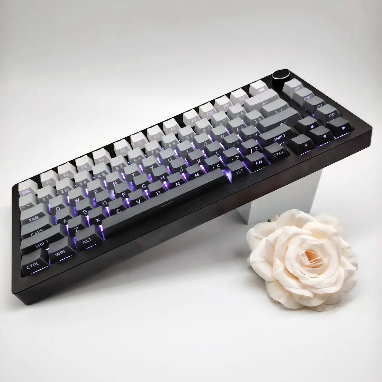 Wholesale Custom 133-Key PBT Gaming Mechanical Keyboard Top-Seller Gradient Side Engraved Cherry Sublimation Polar Day Gradient
