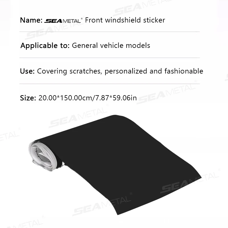 SEAMETAL الزجاج الأمامي الشمس حماية ملصق نافذة السيارة الشمس قناع الزجاج الأمامي الشمس الظل غطاء العالمي العزل الحراري الفينيل فيلم