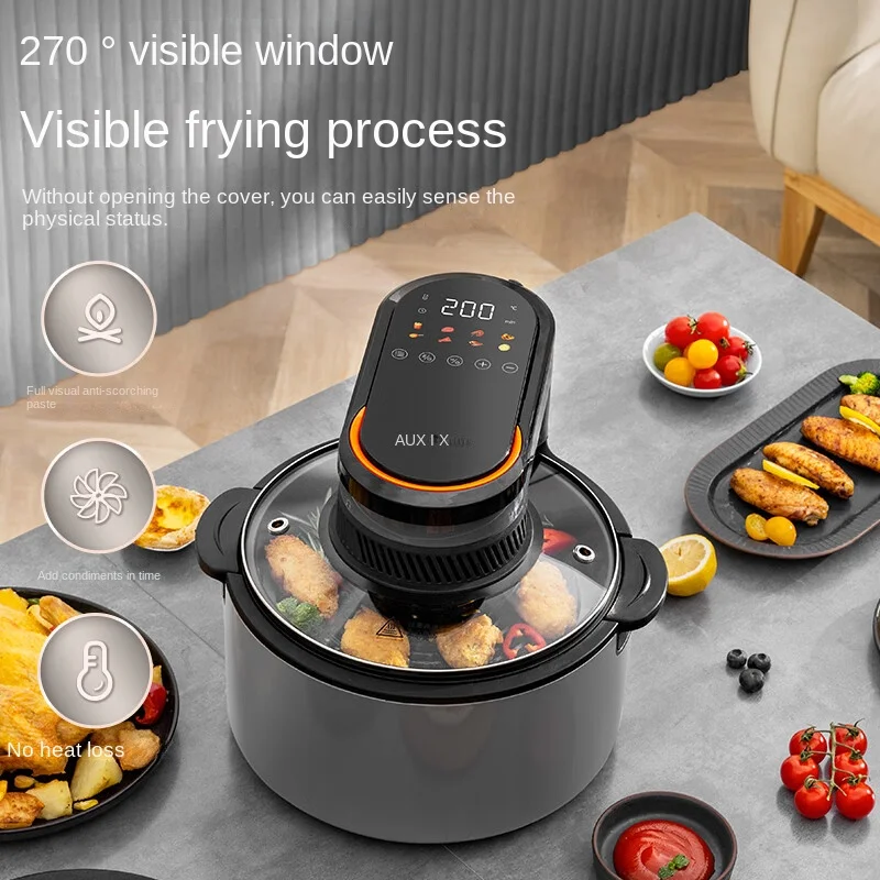 Electronic Touch Screen Air Fryer Does Not Need To Turn Over The Visual Window 7.0L Large Capacity Multi-function Easy To Clean