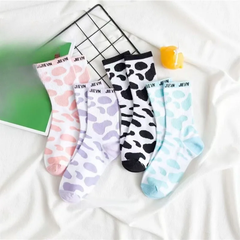 

1/4 pairs Summer new leisure comfortable Simple Women Socks Cute Cartoon Women's Socks Fashionable versatile Mid tube Socks