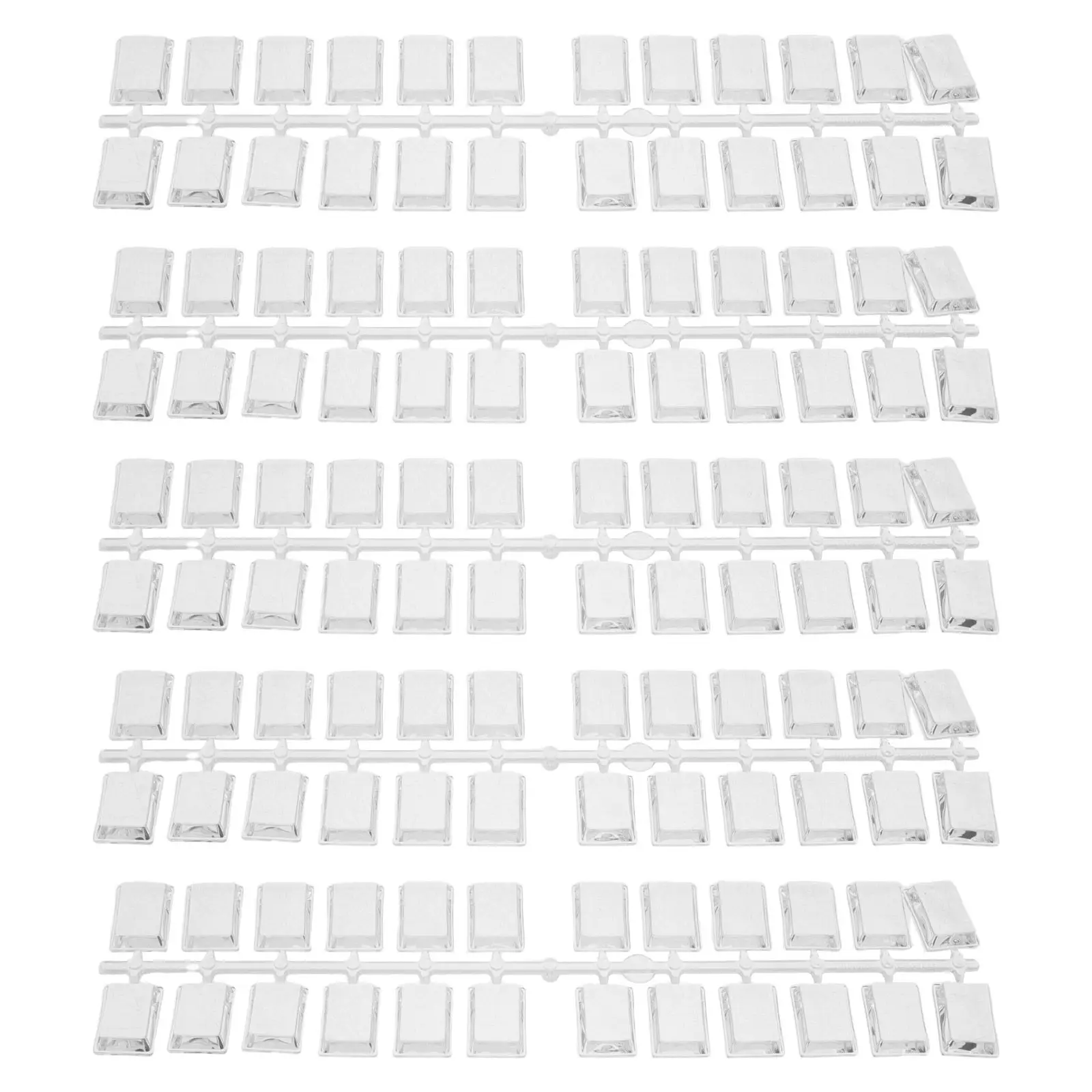 

120Pcs Transparent Nail Sample Display Board Stable Flat Bottom Nail Art Practice Tips Holder for Professional Color Chart