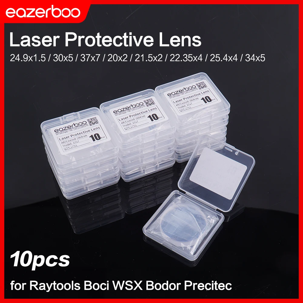 

Fiber Laser Lens 24.9x1.5 27.9x4.1 34x5 37x7 10kw 20kw 30kw Laser Protective Windows For WSX Boci Bodor Raytools Cutting Head