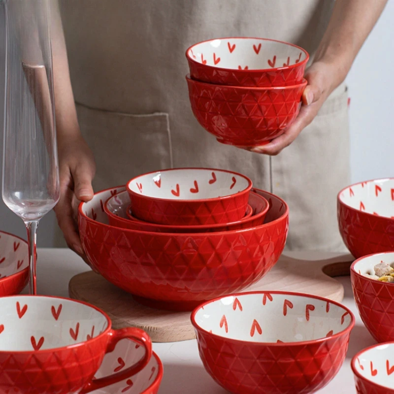 

Nordic Dinner Plate Household Ceramic Cutlery Set Bowl Plate Soup Bowl Set Kitchen Supplies