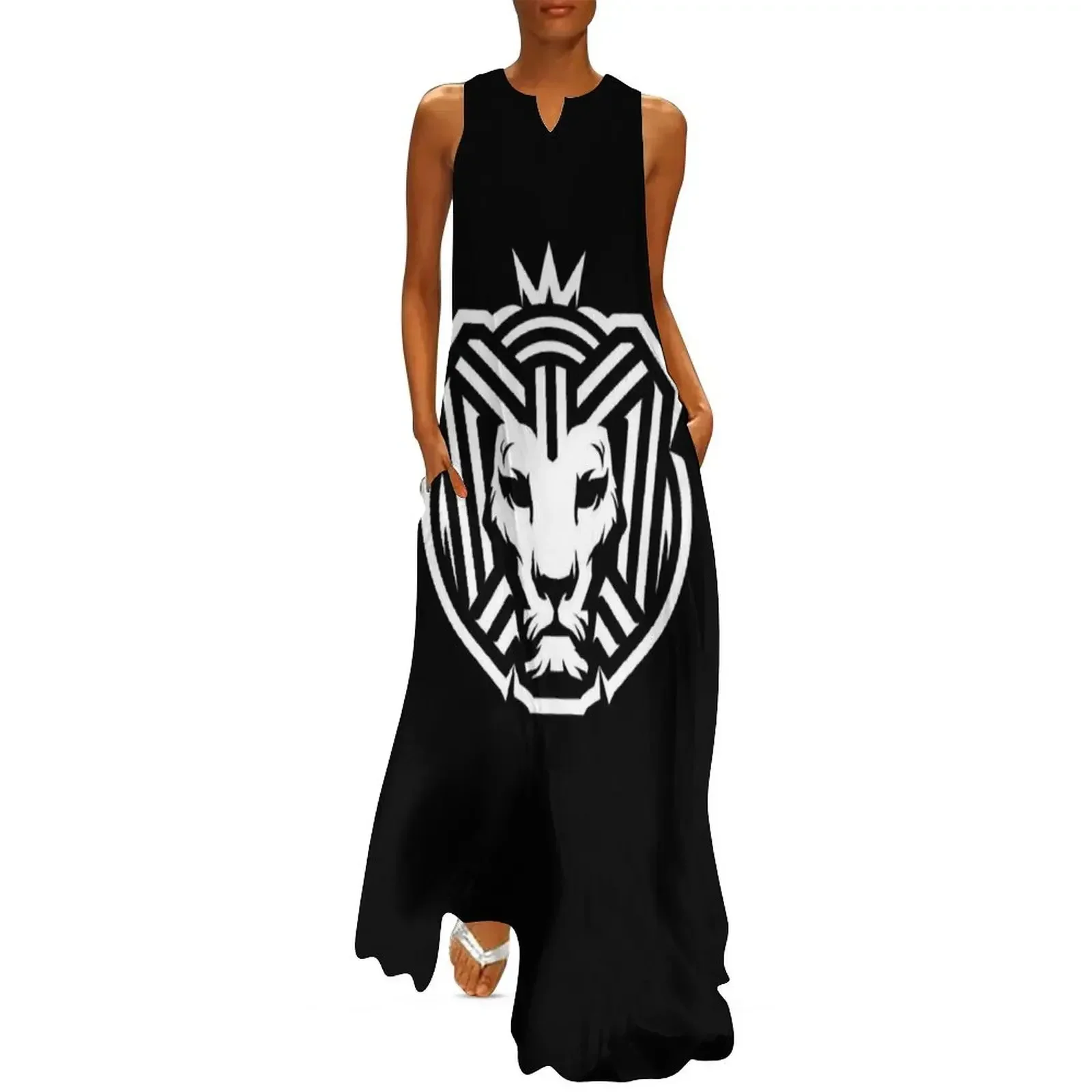 

cairokee band logo   lion face Long Dress Woman's evening dress Dress woman