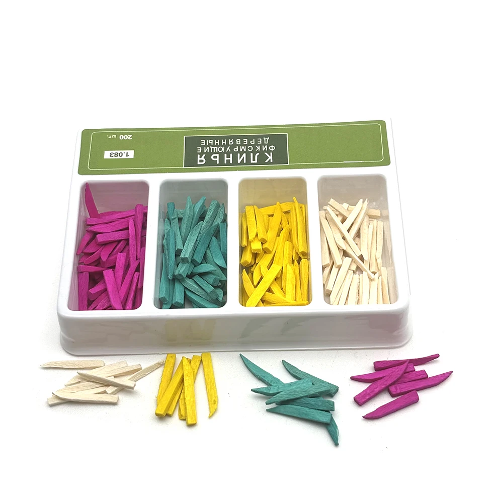 

200PCS Dental Fixing Wooden Wedges Tooth Gap Wedges Disposable Restoration Interdental Wedges Dentistry Accessories