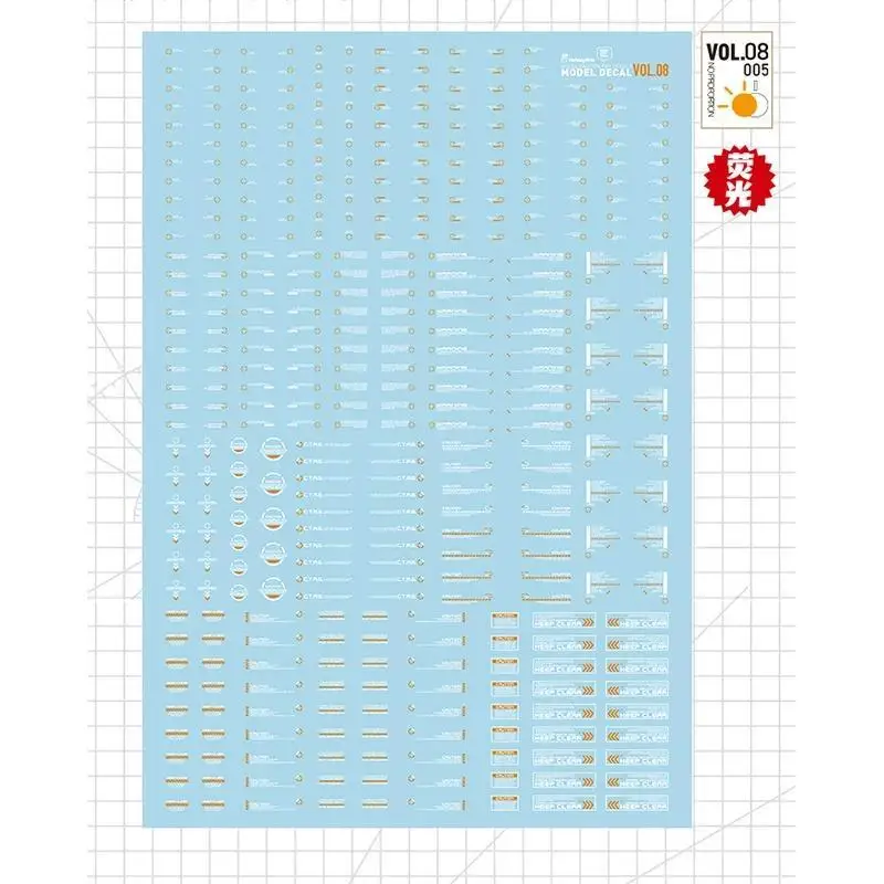 HOBBY MIO VOL.01-VOL.12 High Definition Universele Water Slide Transfer Decals voor Gunpla Mecha Schaalmodel Hobby DIY Accessoires