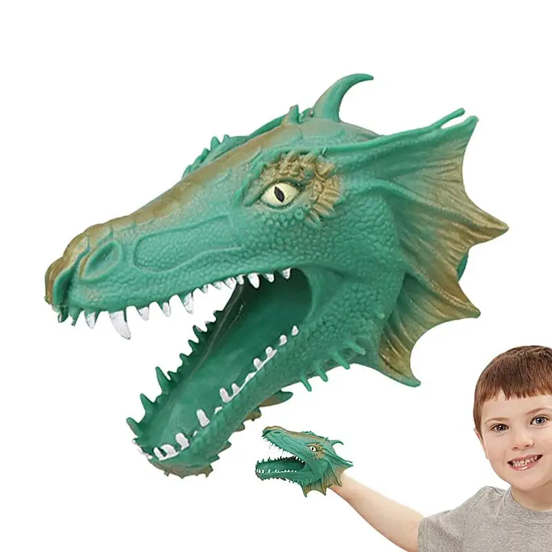 Marionetas de mano de animales de dinosaurio para niños pequeños, marionetas de mano divertidas, marionetas de Historia de dedo, muñecas Kawaii, juguetes educativos para bebés, regalos de cumpleaños