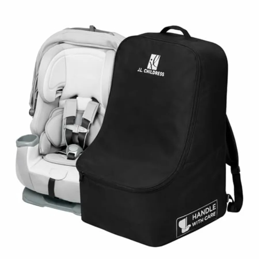 J.L. Childress Padded Backpack Car Seat Bag - Car Seat Travel Bag for Airplane, Fits Most Baby and Infant Carriers and Bootster