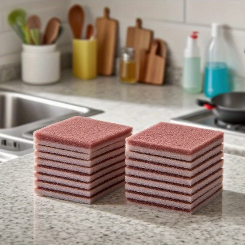 Cleaning Sponge-Two Size Kitchen and Bathroom Scrubbing Pad-Suitable for Tableware,Countertops,Sinks,Textured Scrubbing Surfaces