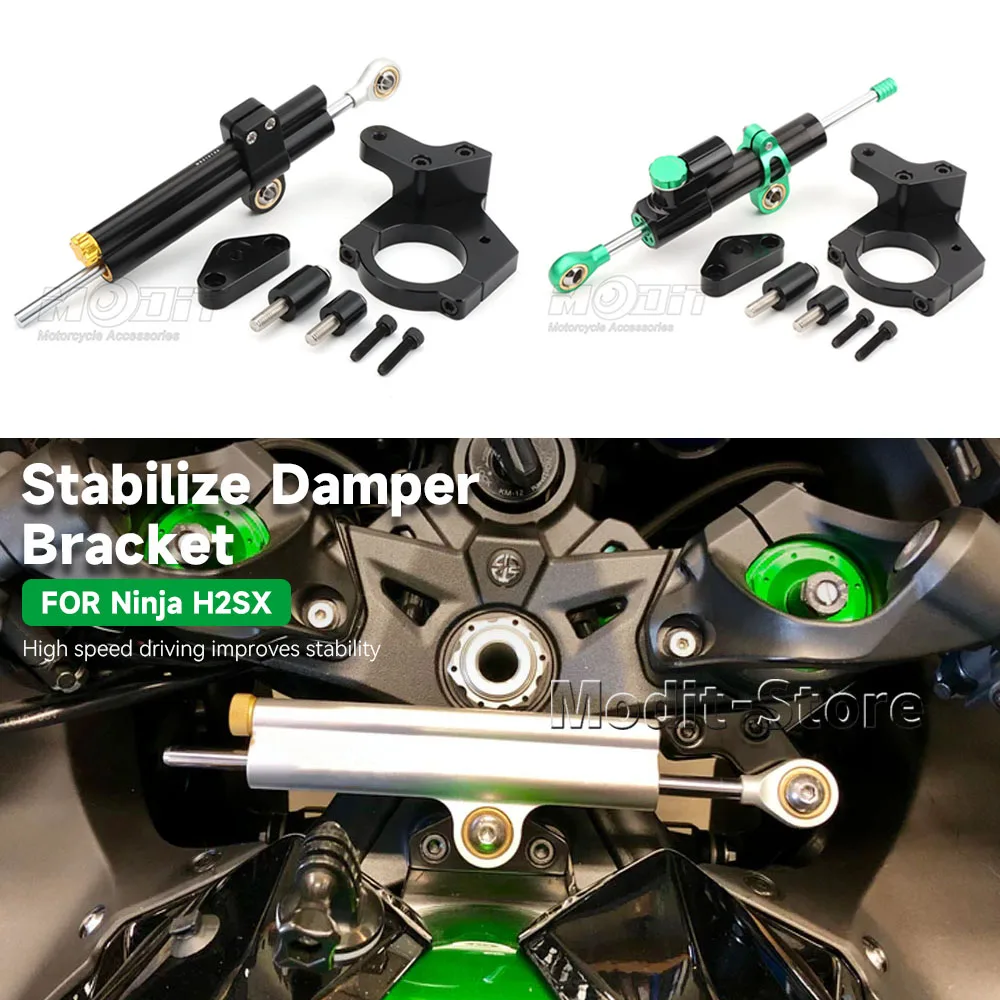accessoires-pour-moto-kawasaki-ninja-h2sx-ninja-h2-sx-kit-de-montage-d'amortisseur-de-direction-cnc
