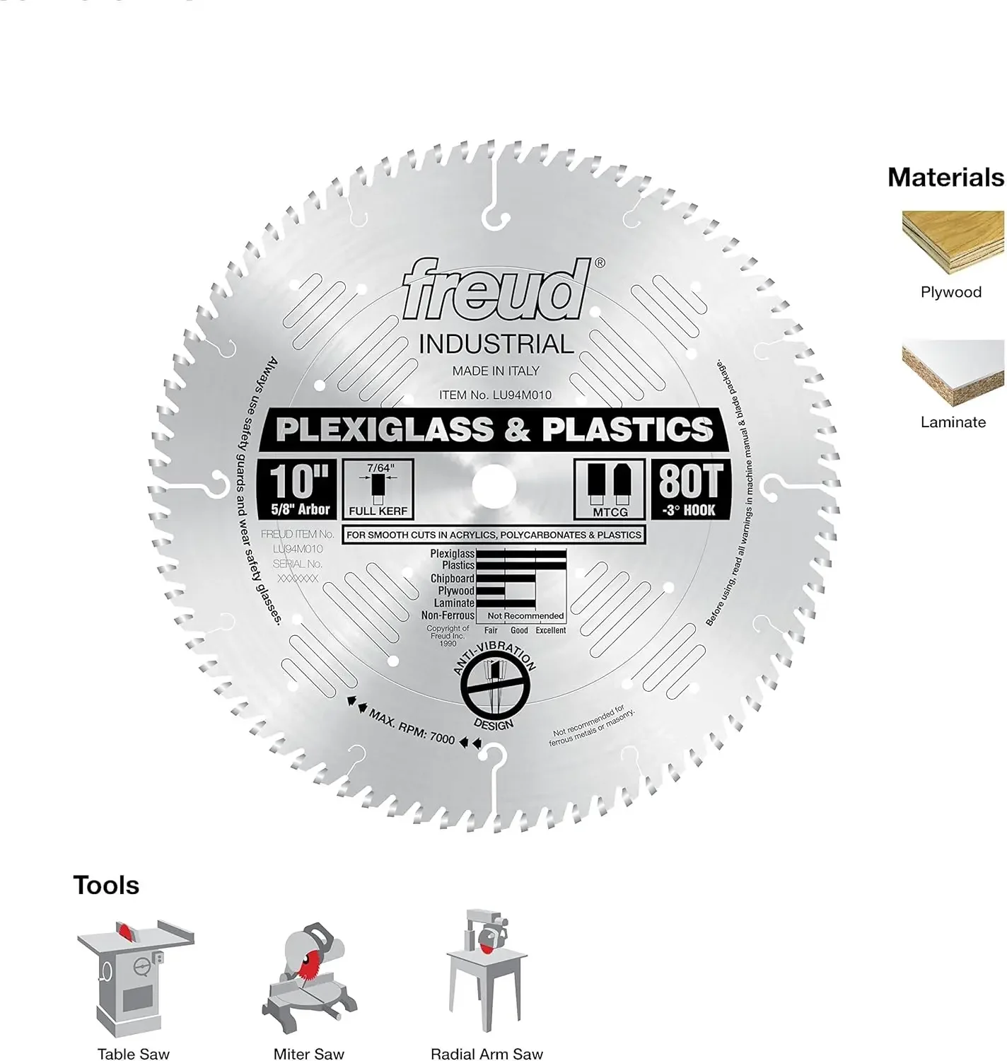 LU94M014: 14" x 108T Plastic Blade