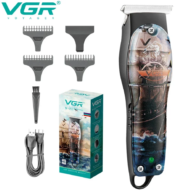 VGR Hair Cutting Machine Professional Electric Beard Hair Clipper Rechargeable Face & Hair Trimmer for Men Barber Trimer V-953