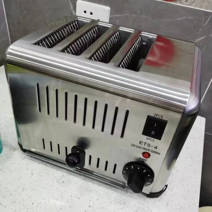 2.24kw Commercial Stainless Steel Commercial Hotel Equipment Sandwich Bread Toaster 4/6 Slices Toaster Toast For Sale