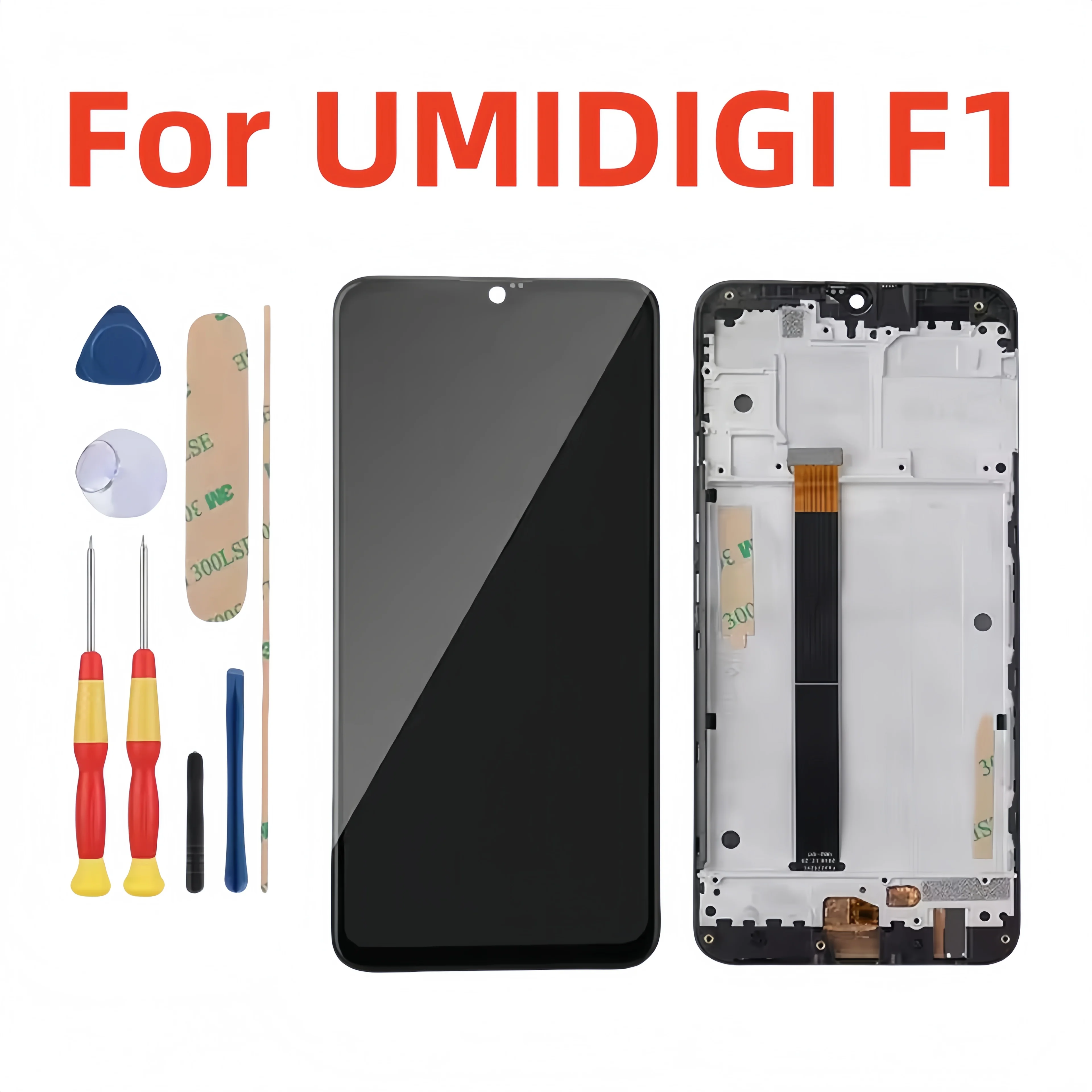 オリジナル-umidigi-f1-play-lcd-タッチスクリーンデジタイザとフレームディスプレイ