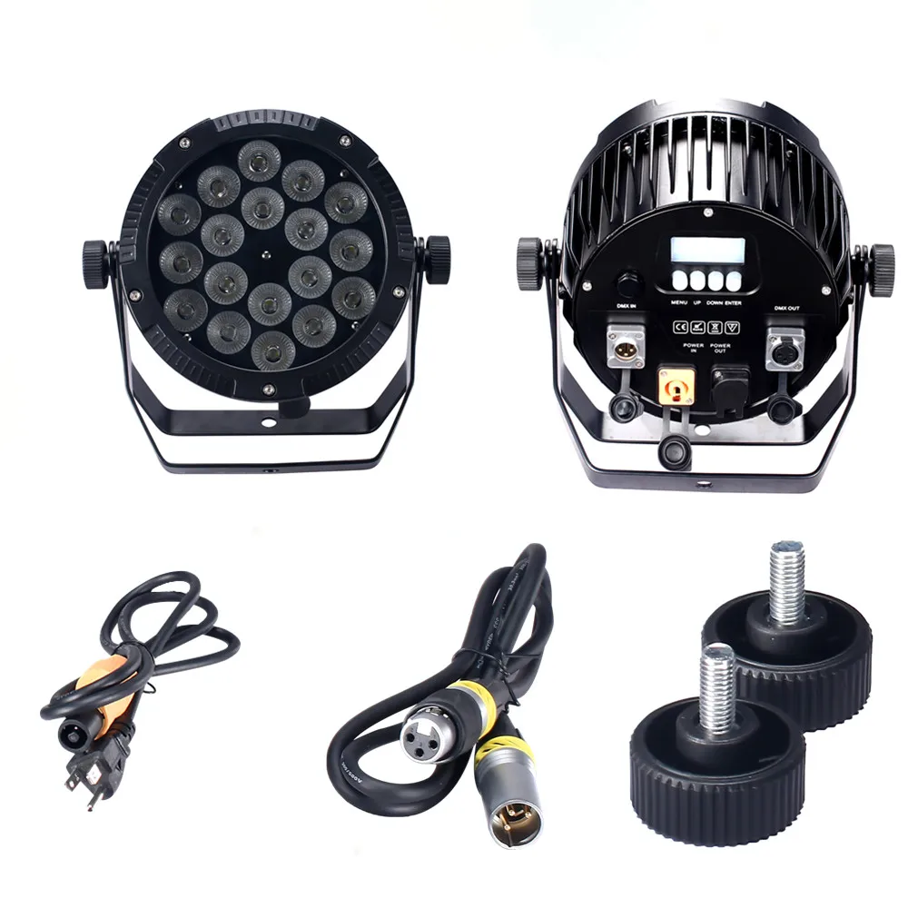 Aluminum IP65 Waterproof Stage Lights 18X18W RGBWA UV 6in1 Led Outdoor Lighting DMX512 Control Professional DJ Equipment