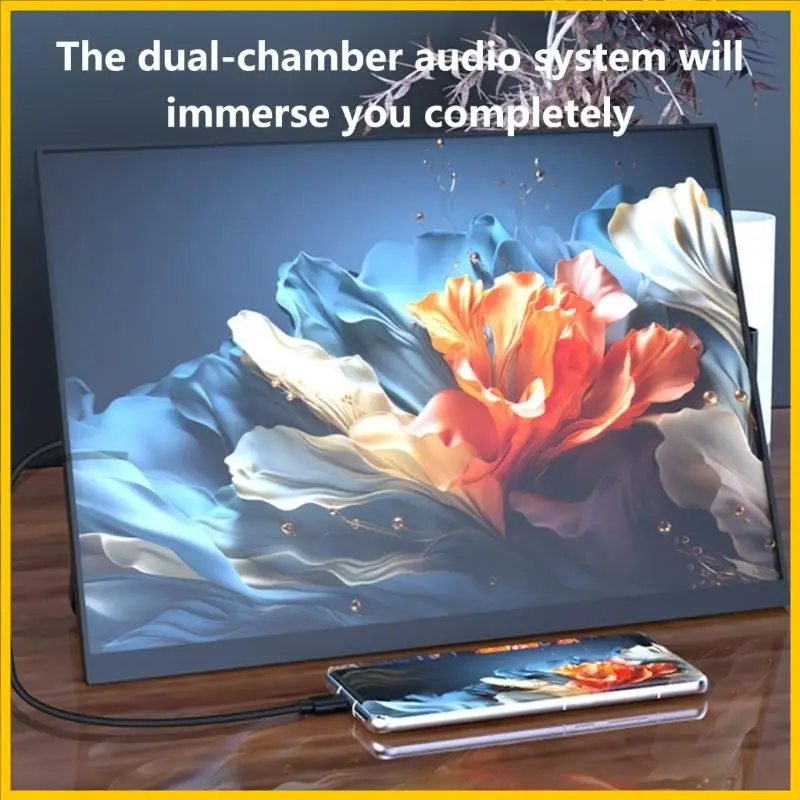 

Q1JF 15.6inch Travel Friendly Monitor 1920x1080 Resolution with Two Speakers for Office and Entertainment