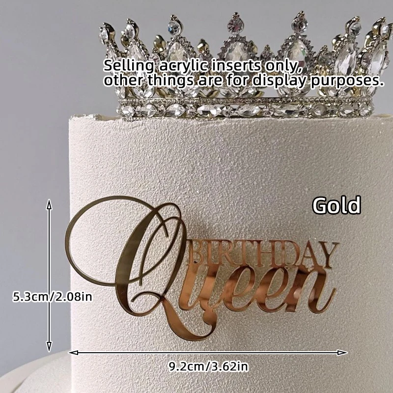 1 3 5 Stück Gold Silber Roségold Acryl Happy Birthday Cake Topper für Party Kuchen Dekorationen Zubehör Hochzeitsbedarf – Detail 14