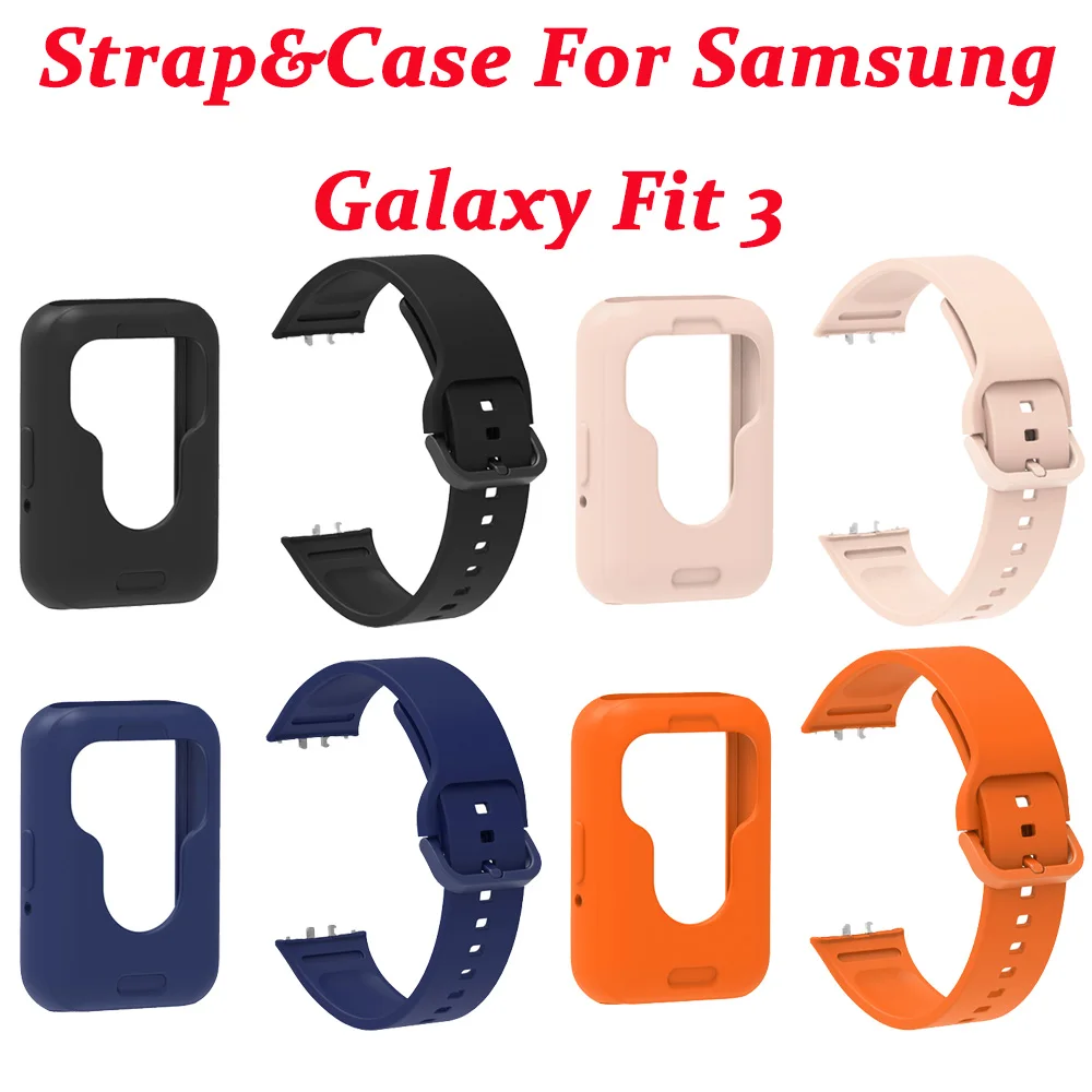 For Samsung Galaxy Fit 3 SM-R390 Watch Band for Women MenWatch Band, Soft Silicone Replacement Straps Wristbands Accessories
