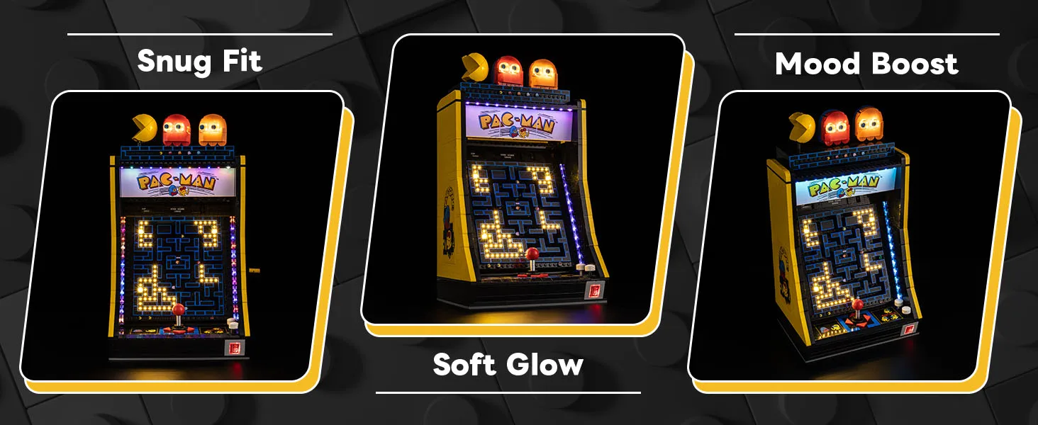 Kyglaring LED-Licht-Set geeignet für Lego PAC-MAN Arcade 10323 Dekorative Lampe, keine Lego-Bausteine. – Detail 2