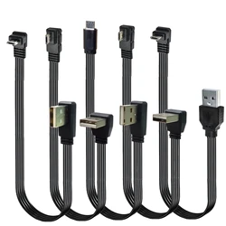 Oben, Unten, Links, right angle 90 ° USB Micro USB Stecker auf USB Stecker Daten Kabel 20cm 50cm für Tablet 5ft 1m