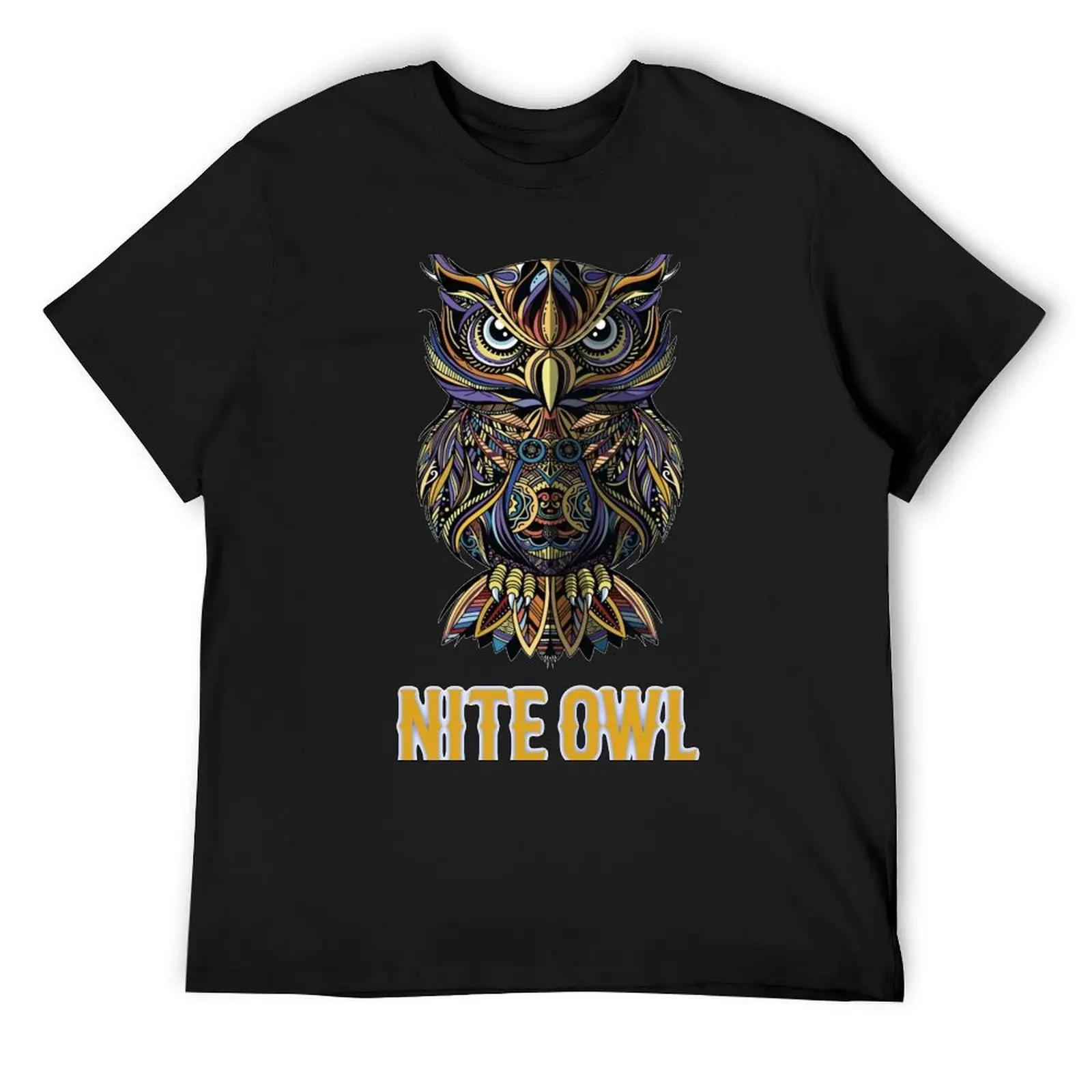 

Nite owl T-Shirt quick drying anime figures graphic tee shirt summer tops compression shirt men