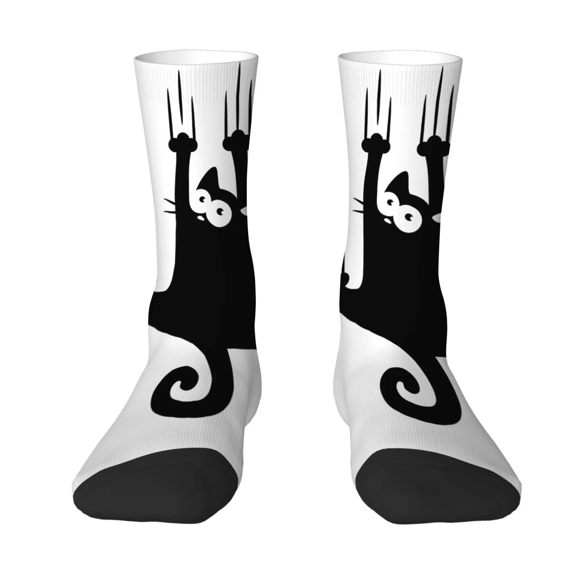 

Носки Claw Mark Cat: Удобные, нескользящие мужские носки для активного отдыха, велоспорта, с забавным мультяшным дизайном, компрессионные.