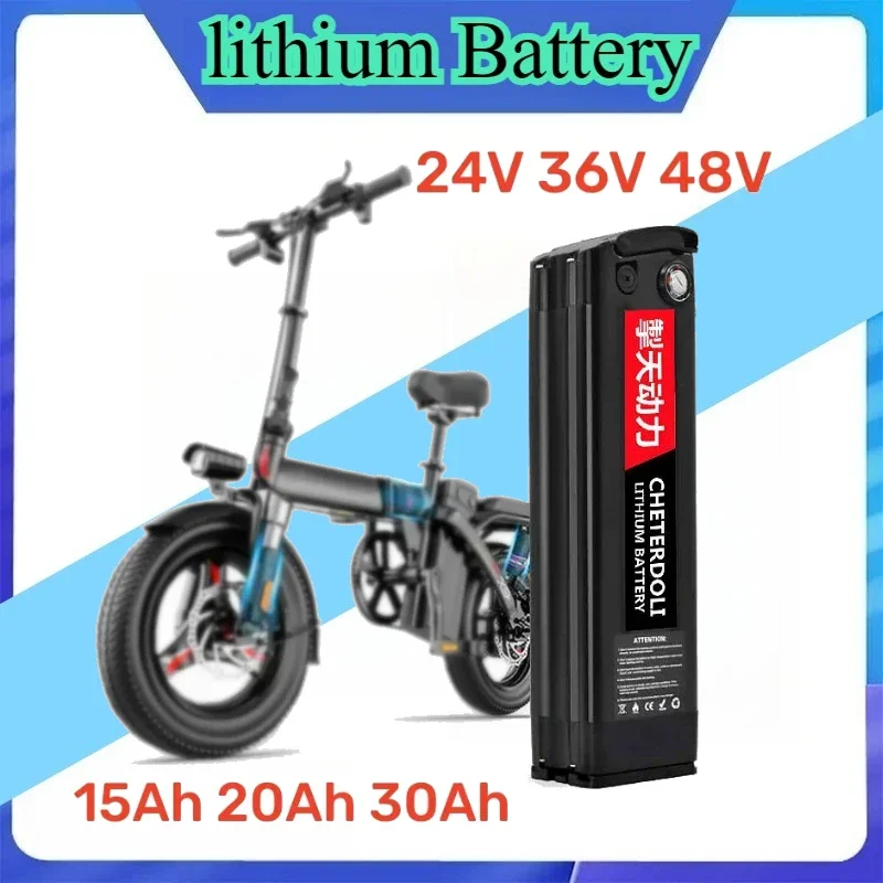 

48V 20Ah 15Ah Silverfish Lithium Electric Bike 1000W 500W 24V 36V Lithium Ion Electric Bike Bicycle 48V18650Battery Pack+Charger